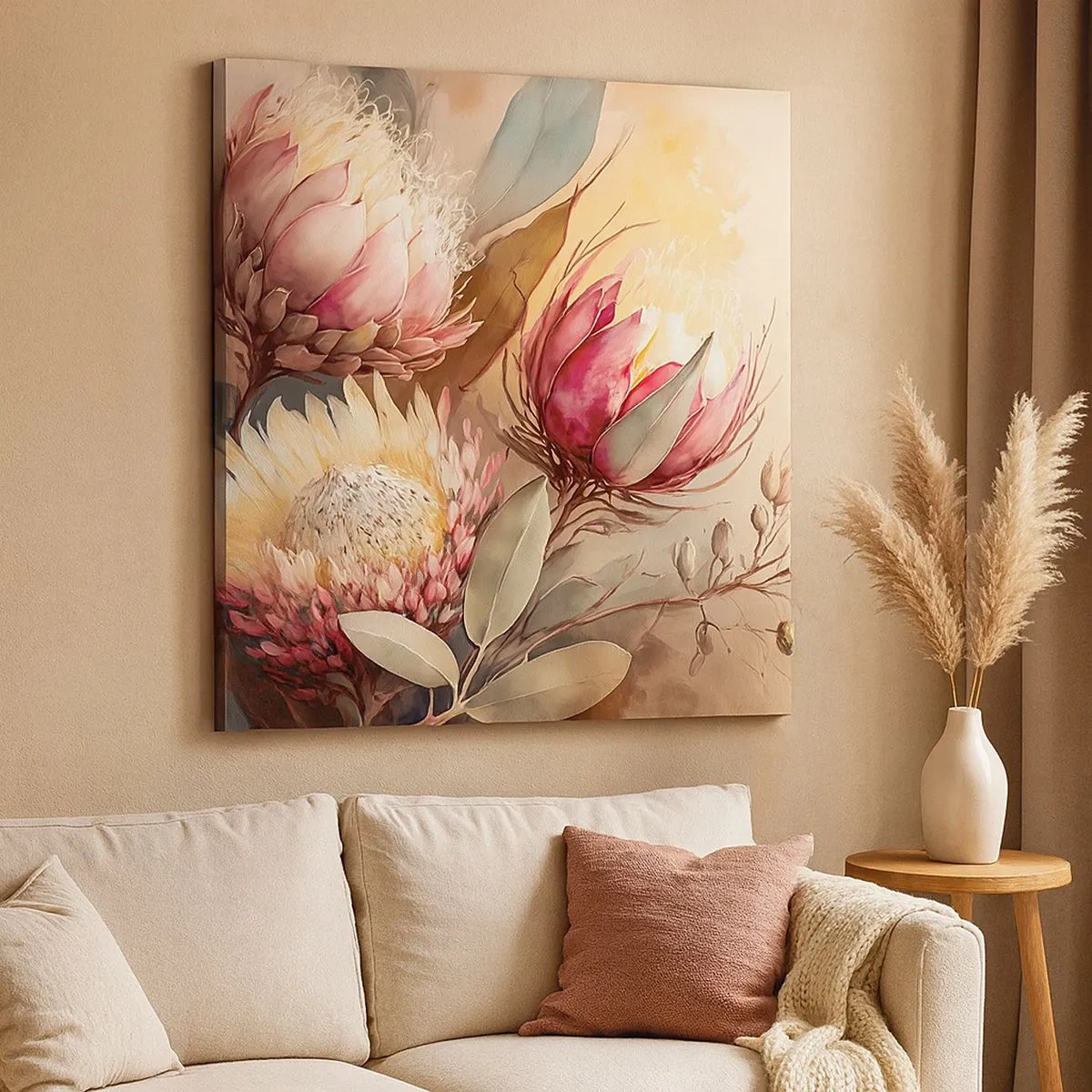 Bild auf Leinwand - Leinwandbild - Im Profil und en face - 30x30 cm