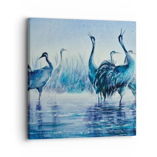 Bild auf Leinwand - Leinwandbild - Morgentliches Treffen - 30x30 cm