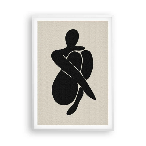 Poster in einem weißen Rahmen - In deinen eigenen Armen - 70x100 cm