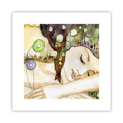 Poster - Ein smaragd-violetter Traum - 30x30 cm