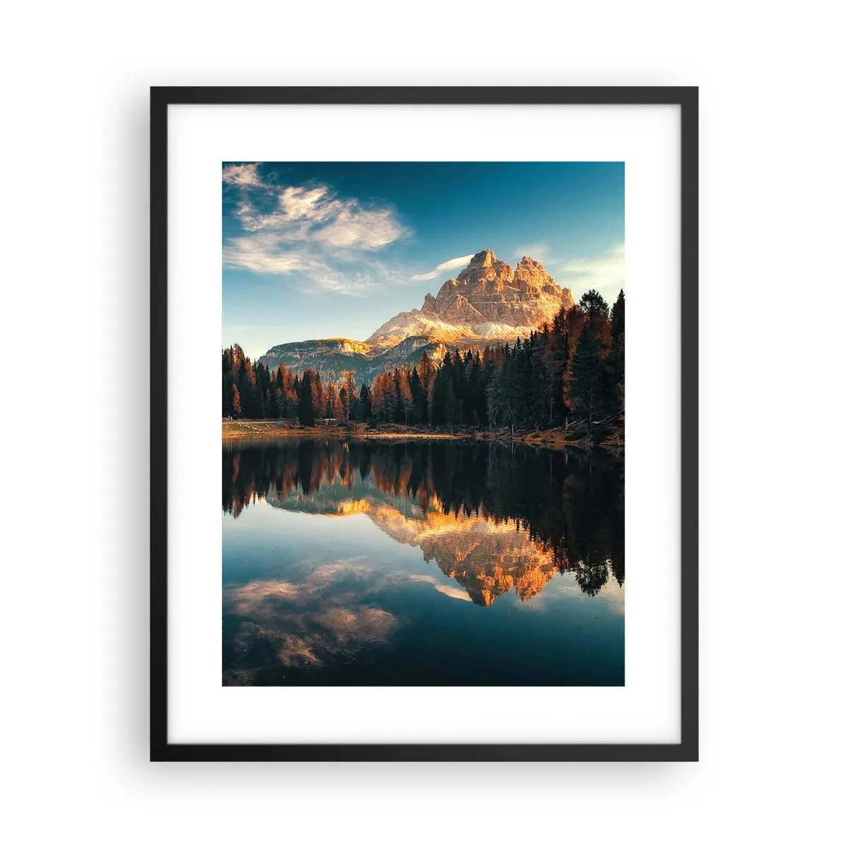 Poster in einem schwarzem Rahmen - Doppelte Landschaft - 40x50 cm