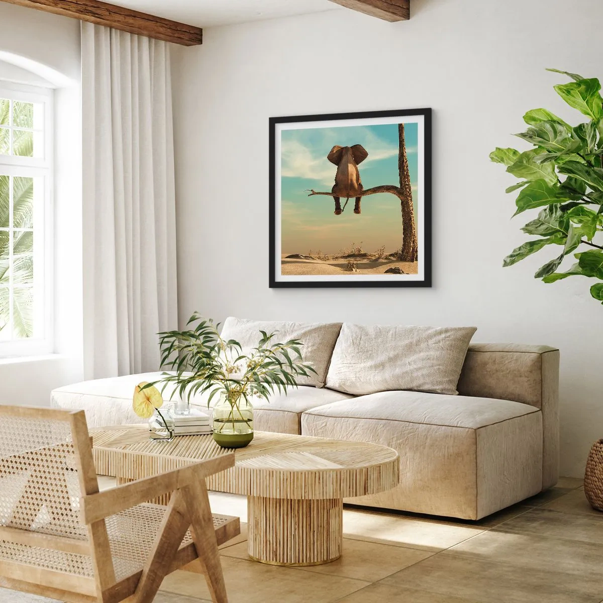 Poster in einem schwarzem Rahmen - Neuer Blickwinkel - 50x50 cm