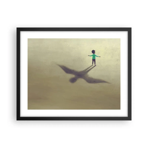 Poster in einem schwarzem Rahmen - Der Held der Zukunft - 50x40 cm