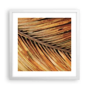 Poster in einem weißen Rahmen - Kokosnuss-Gold - 40x40 cm