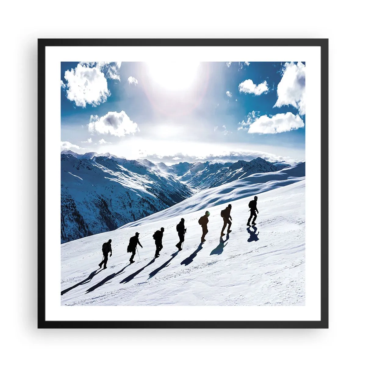 Poster in einem schwarzem Rahmen - Das Team der Eroberer - 60x60 cm