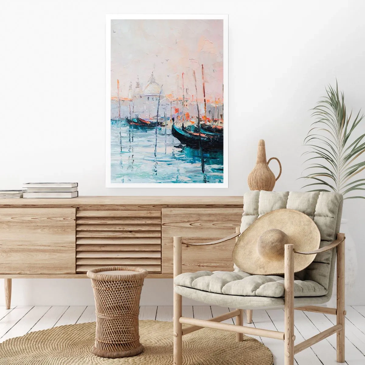 Poster - Hinter dem Wasser, hinter dem Nebel - 30x40 cm