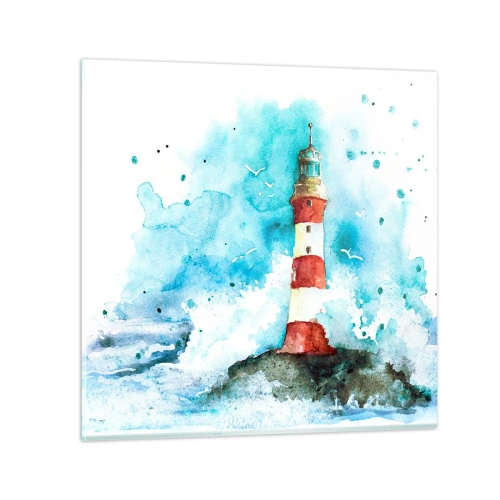 Glasbild - Bild auf glas - Einheit der Elemente - 40x40 cm