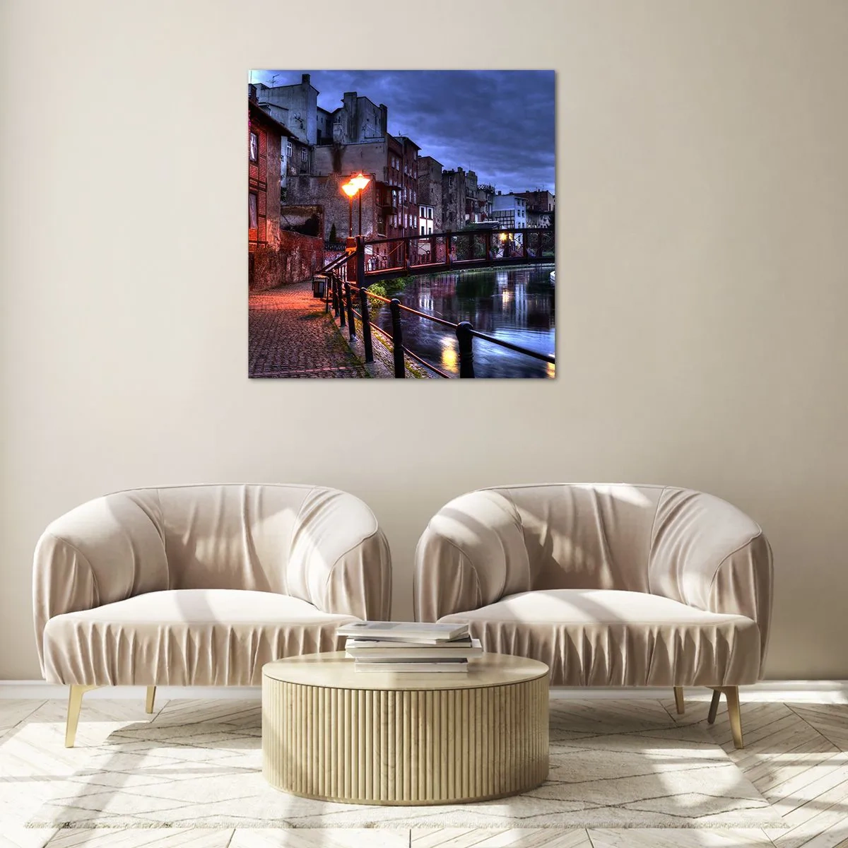 Glasbild - Bild auf glas - Solches Bydgoszcz kannte man nicht - 50x50 cm