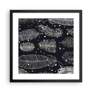 Poster in einem schwarzem Rahmen - Gefiederte Spitze - 40x40 cm