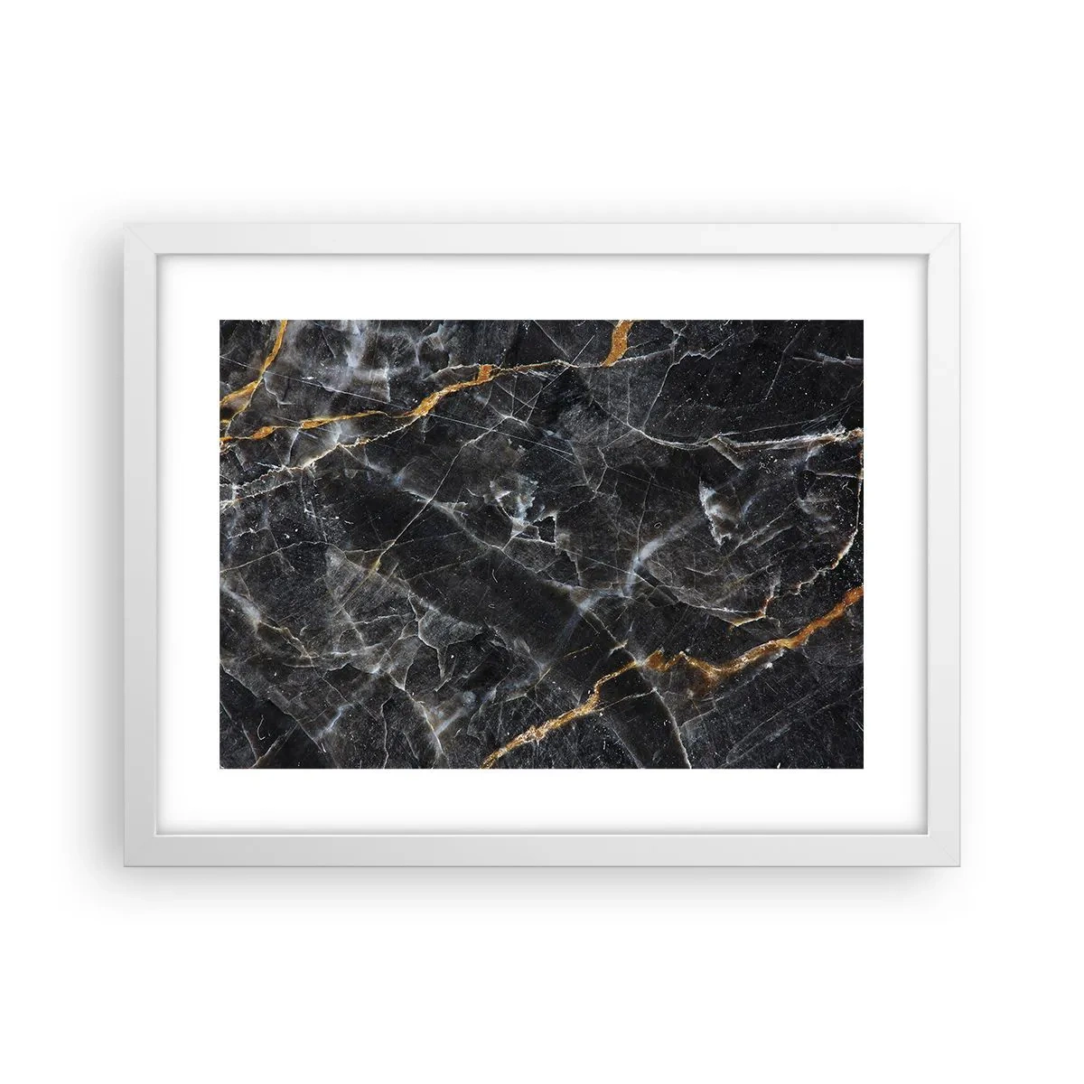 Poster in einem weißen Rahmen - Das Innenleben des Steins - 40x30 cm