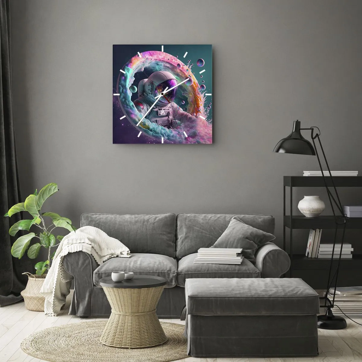 Wanduhr - Glasuhr - Sternentor - 40x40 cm