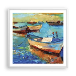 Poster in einem weißen Rahmen - In der südlichen Bucht - 60x60 cm