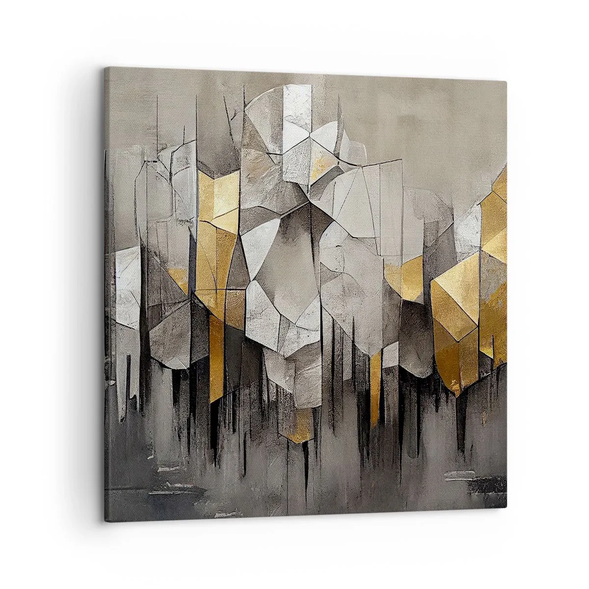 Bild auf Leinwand - Leinwandbild - Komposition aus Eis und Licht - 50x50 cm