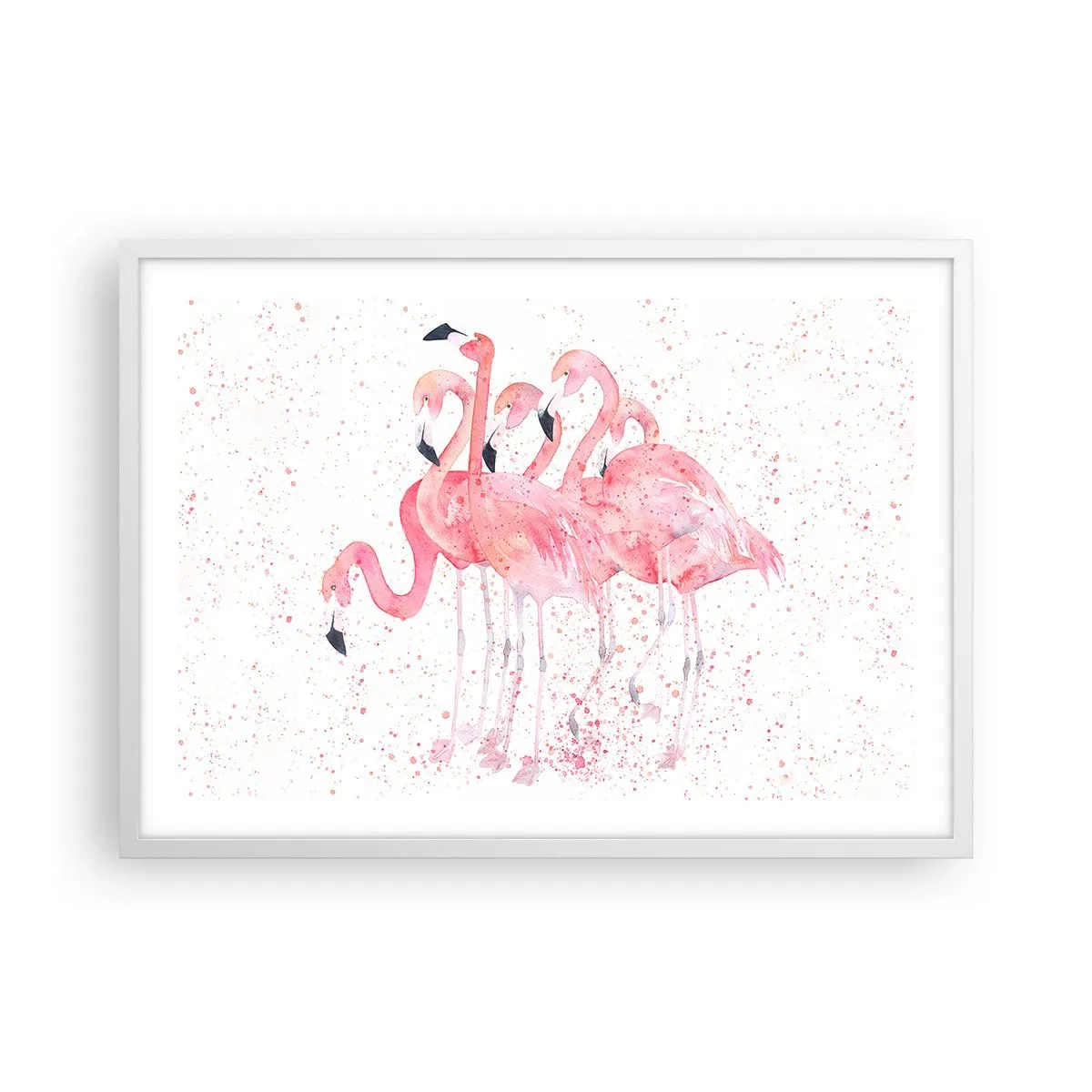 Poster in einem weißen Rahmen - Rosa Ensemble - 70x50 cm
