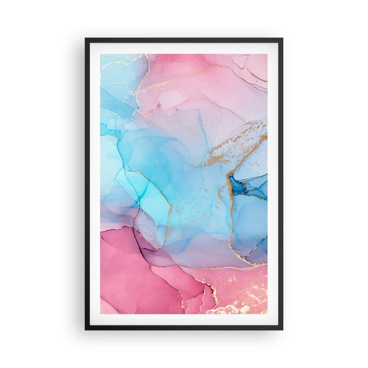 Poster in einem schwarzem Rahmen - Begegnung und Durchdringung - 61x91 cm