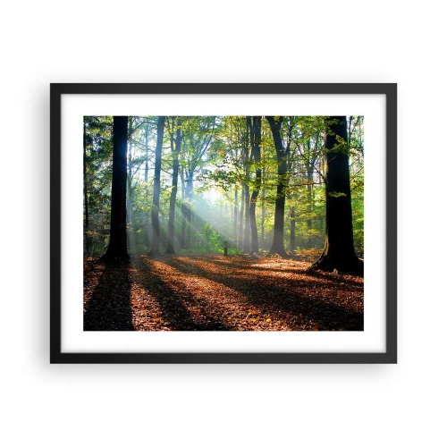 Poster in einem schwarzem Rahmen - Licht und Schatten - 50x40 cm