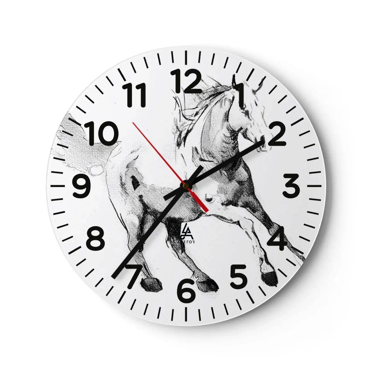 Wanduhr - Glasuhr - Ungezähmte Seele - 40x40 cm