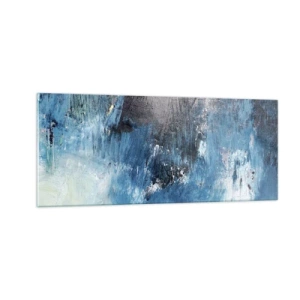 Glasbild - Bild auf glas - Rhapsodie in Blau - 100x40 cm