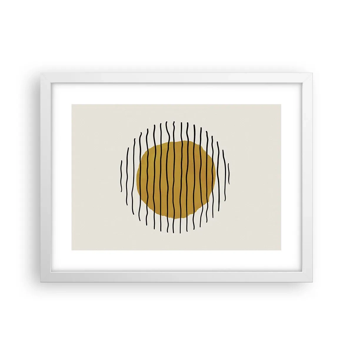 Poster in einem weißen Rahmen - Abstraktion, die vor Hitze zittert - 40x30 cm