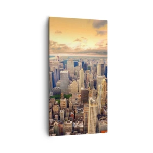 Bild auf Leinwand - Leinwandbild - Vergoldete Metropole - 55x100 cm