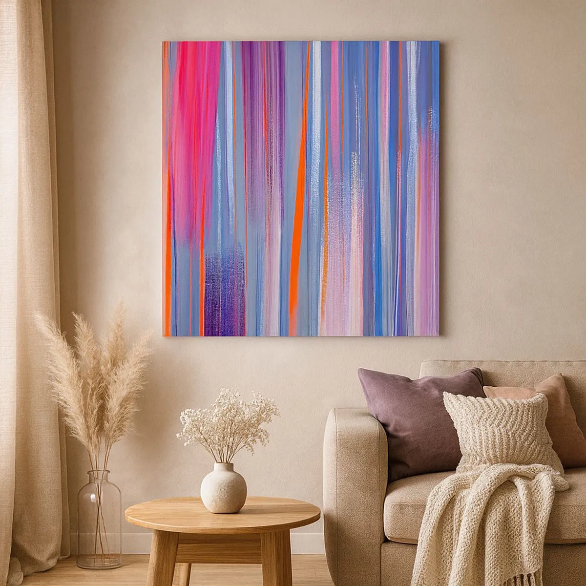 Bild auf Leinwand - Leinwandbild - Aufstieg zum Regenbogen - 30x30 cm
