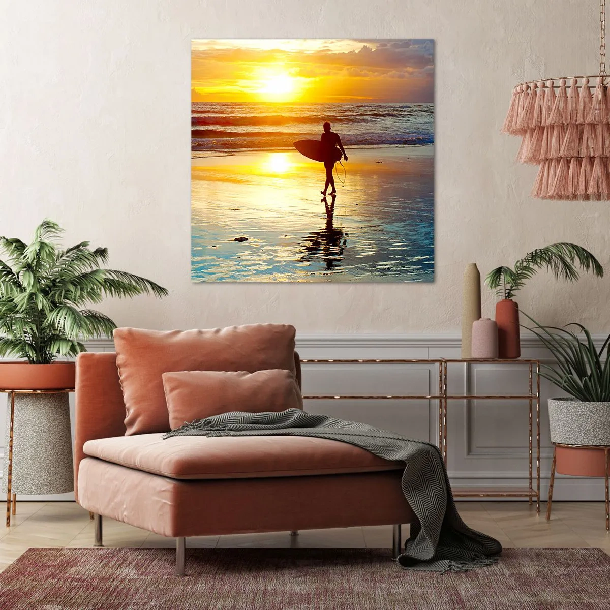 Bild auf Leinwand - Leinwandbild - Die Rückkehr des Kriegers - 70x70 cm