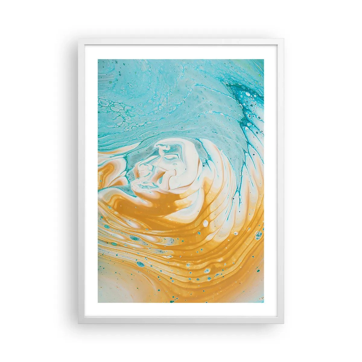 Poster in einem weißen Rahmen - Pastellwirbel - 50x70 cm