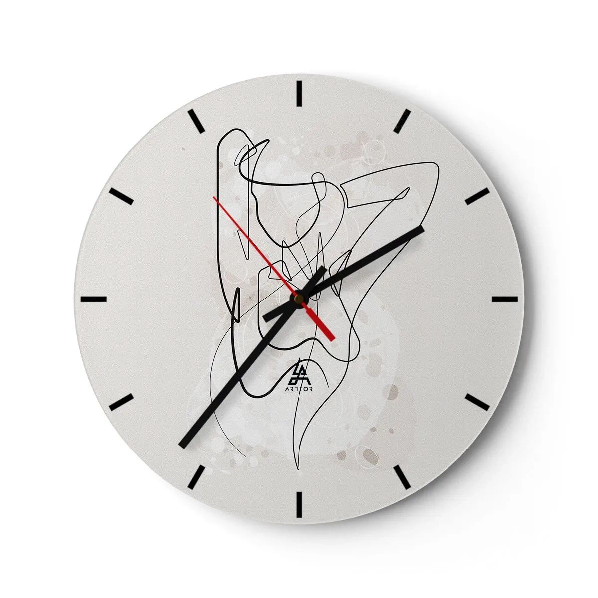 Wanduhr - Glasuhr - Die Kunst der Verführung - 40x40 cm