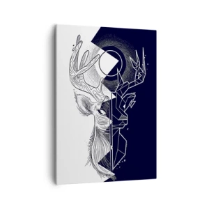 Bild auf Leinwand - Leinwandbild - Geometrie und Natur in einer symbolischen Komposition - 50x70cm - Der Kampf und die Einheit der Gegensätze - Moderne Wanddekoration für Wohnzimmer und Schlafzimmer ARTTOR