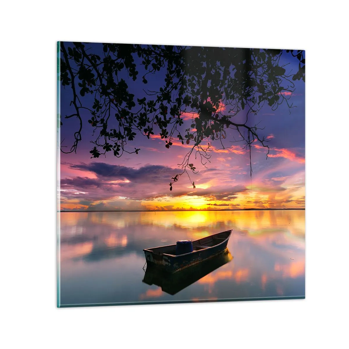 Glasbild - Bild auf glas - Du scheinst mitten am Himmel zu hängen... - 70x70 cm