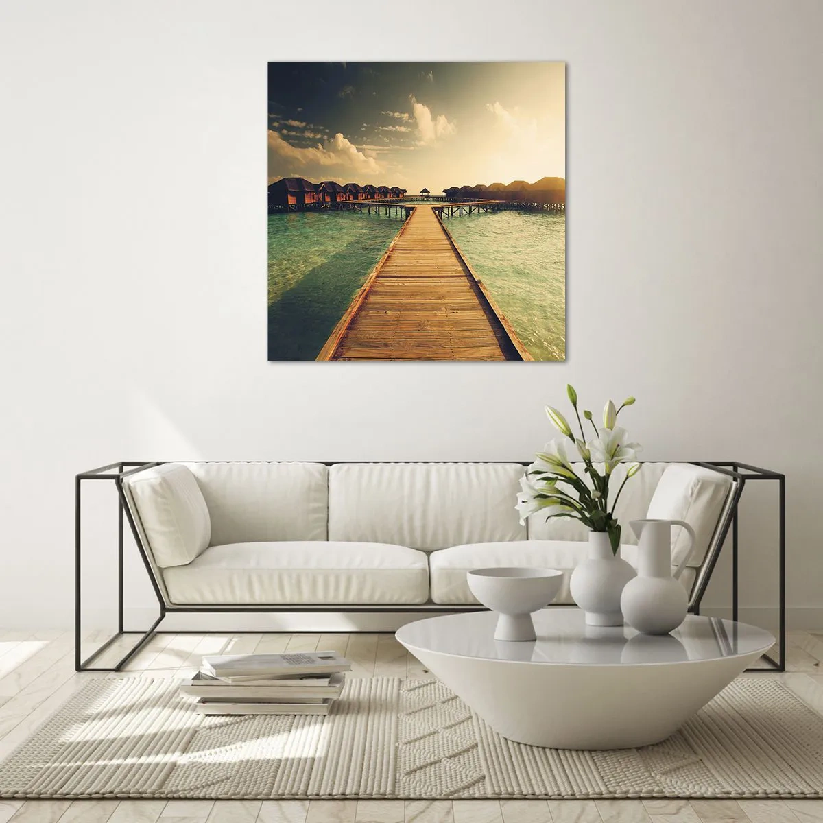 Glasbild - Bild auf glas - Eine herzliche Einladung - 70x70 cm