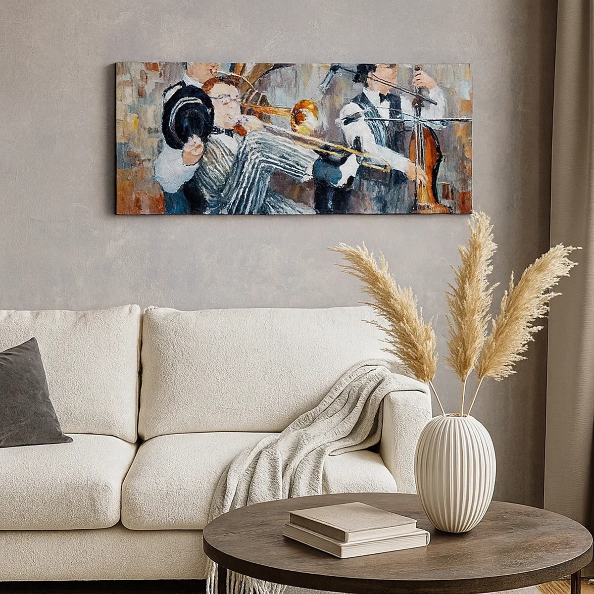 Bild auf Leinwand - Leinwandbild - Der ganze Jazz - 30x30 cm