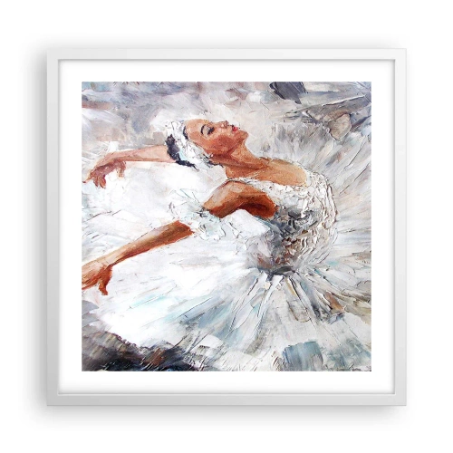 Poster in einem weißen Rahmen - Zart und leicht wie Tüll - 50x50 cm