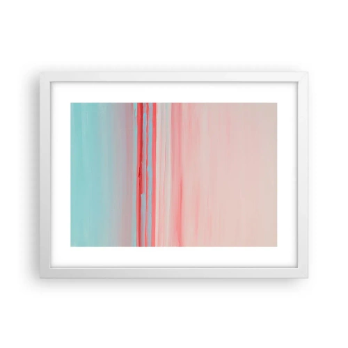 Poster in einem weißen Rahmen - Abstraktion im Morgengrauen - 40x30 cm