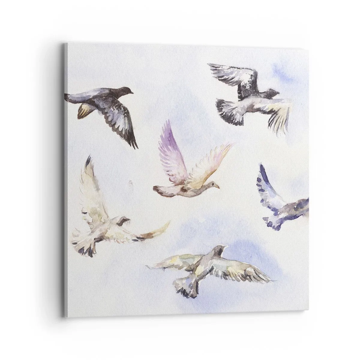 Bild auf Leinwand - Leinwandbild - Freiheit in Grau und Blau - 70x70 cm