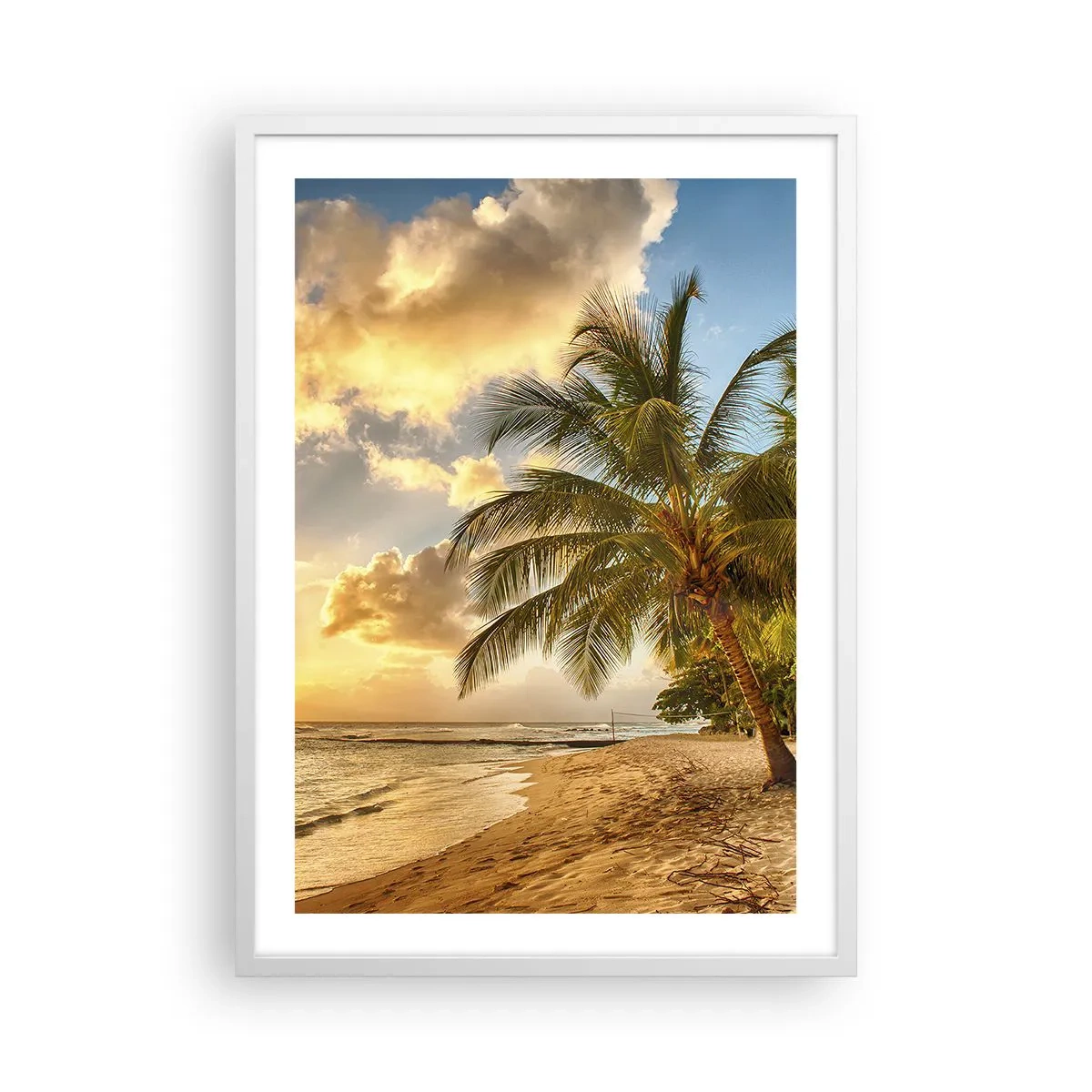Poster in einem weißen Rahmen - Ewiger Sommer, immer Urlaub - 50x70 cm