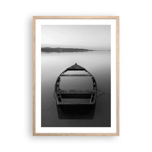 Poster in einem Rahmen aus heller Eiche - Sehnsucht und Melancholie - 50x70 cm