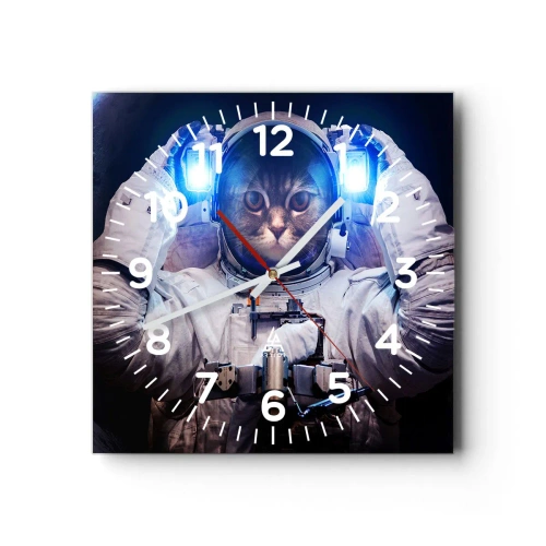 Wanduhr - Glasuhr - Houston, du hast ein Problem - 40x40 cm