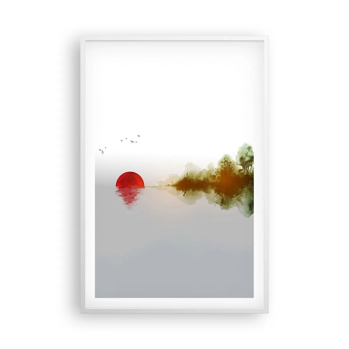 Poster in einem weißen Rahmen - Versprechen der Ruhe - 61x91 cm