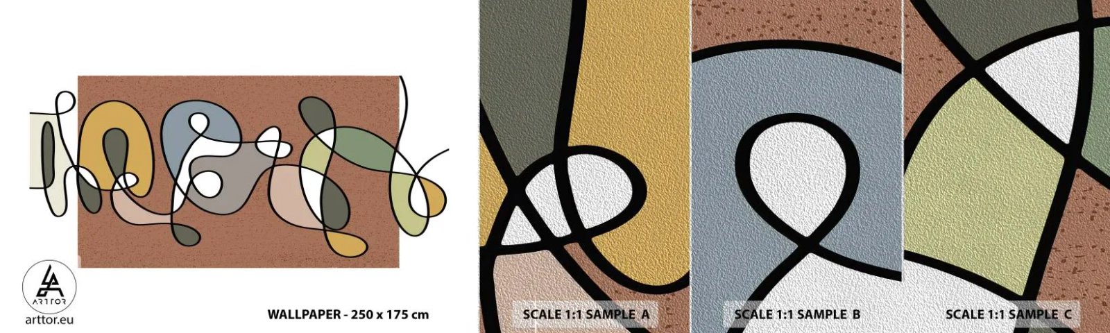 Fototapeten Muster Premium Sand - Abstraktion, die ein Lächeln wert ist - Modern, Abstraktion, Stück - 100x30 cm