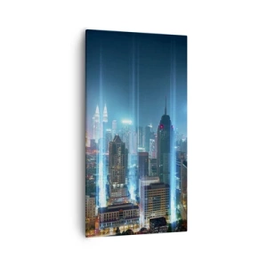 Bild auf Leinwand - Leinwandbild - Auf Berliner Art gegen den Himmel - 55x100 cm