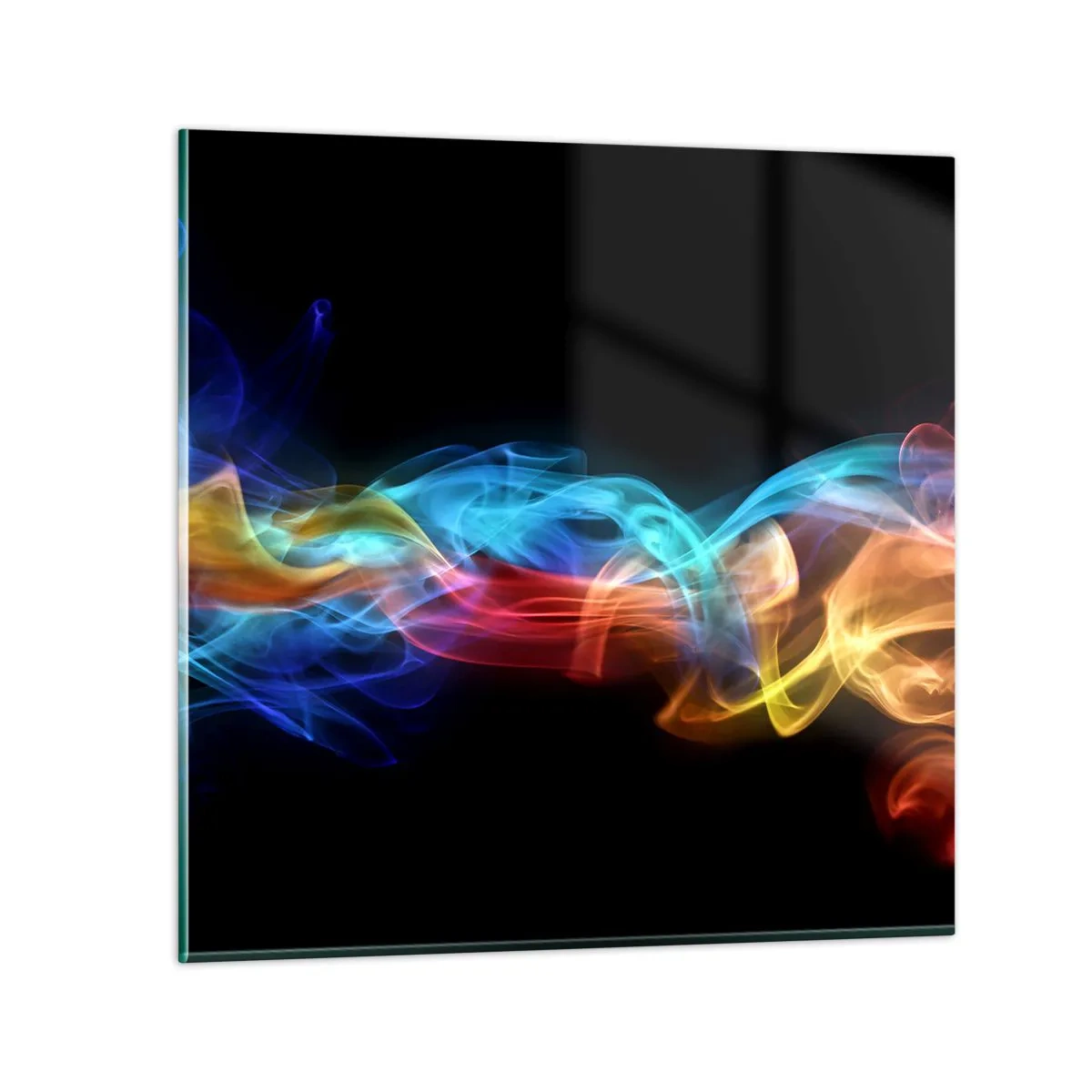 Glasbild - Bild auf glas - Regenbogentanz der Nebel - 30x30 cm