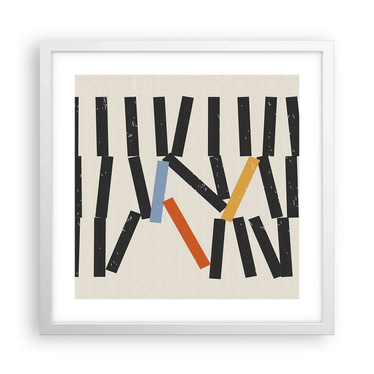 Poster in einem weißen Rahmen - Domino – Komposition - 40x40 cm