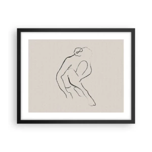 Poster in einem schwarzem Rahmen - Intime Skizze - 50x40 cm