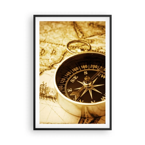 Poster in einem schwarzem Rahmen - Ost oder West? - 61x91 cm