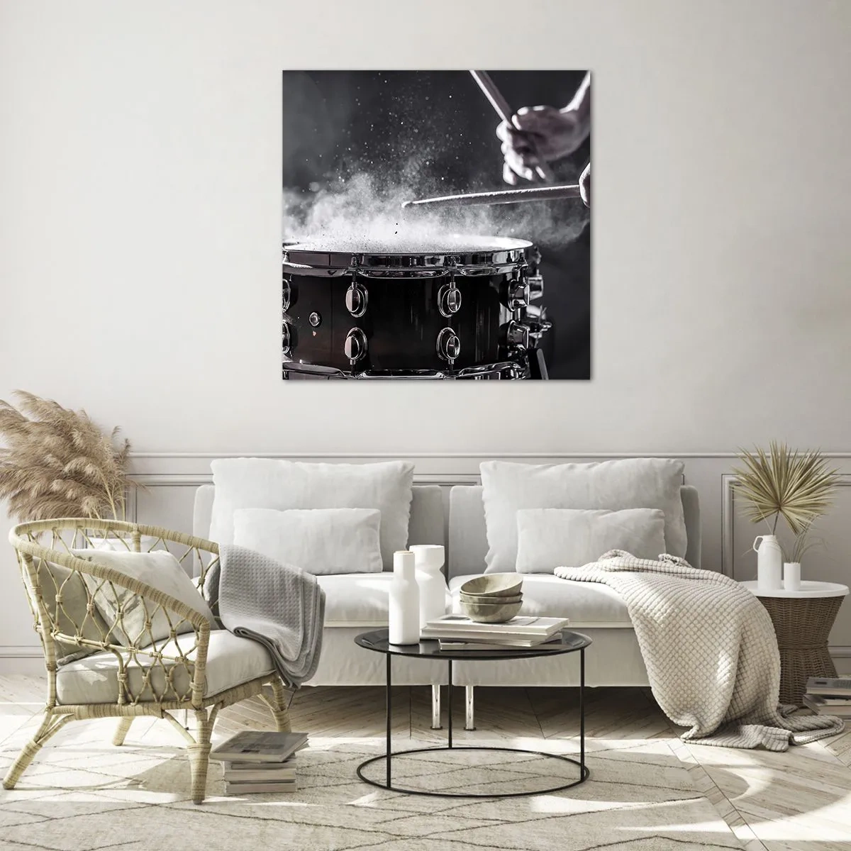 Glasbild - Bild auf glas - Der Puls der Musik - 60x60 cm