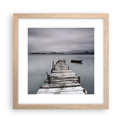 Poster in einem Rahmen aus heller Eiche - Du kannst morgen gehen - 30x30 cm