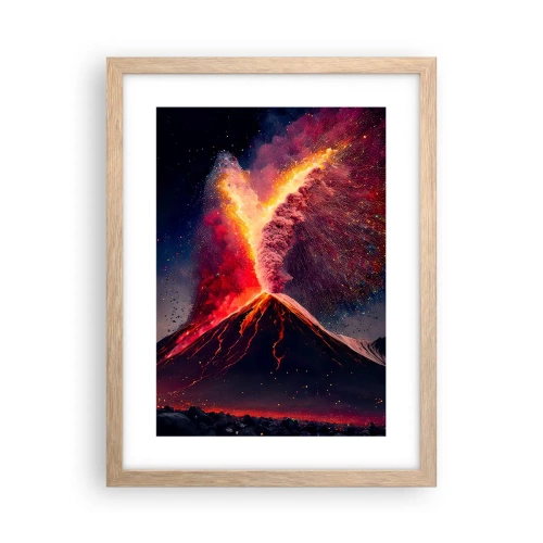 Poster in einem Rahmen aus heller Eiche - Schönheit und Horror - 30x40 cm