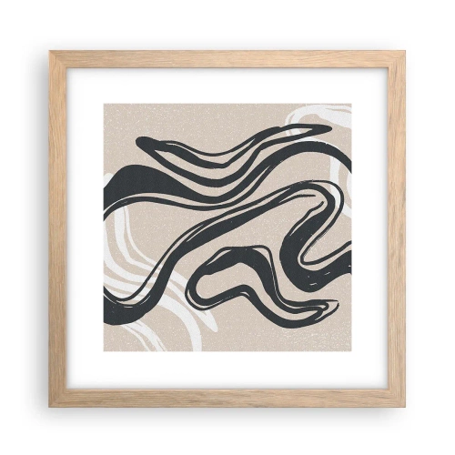 Poster in einem Rahmen aus heller Eiche - Vervielfachter Ausdruck - 30x30 cm