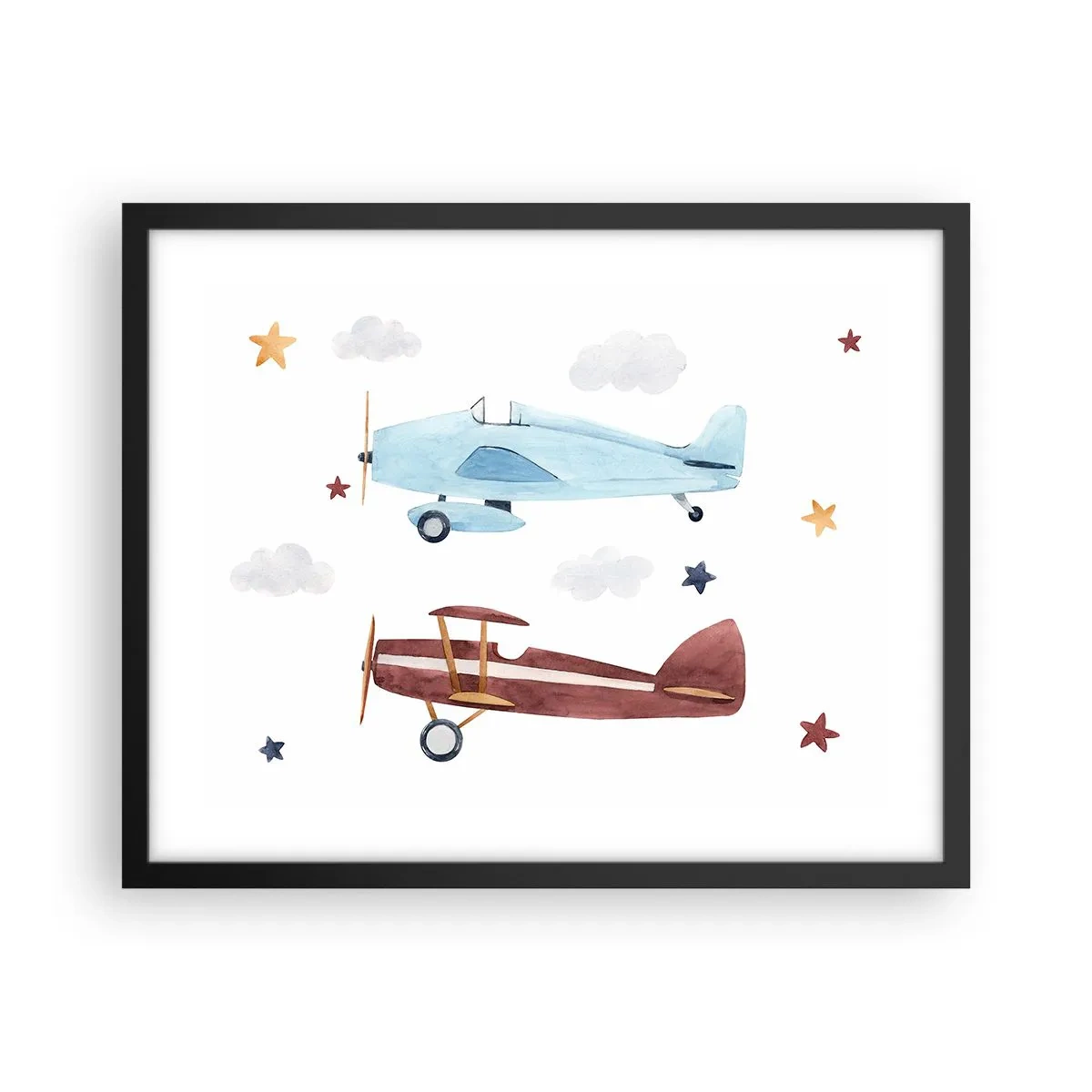 Poster in einem schwarzem Rahmen - Wir warten, Herr Pilot! - 50x40 cm